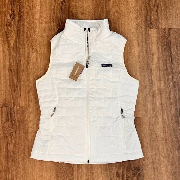 NEW Patagonia Women's Nano Puff Vest Birch White Sz S - Picture 2 of 12